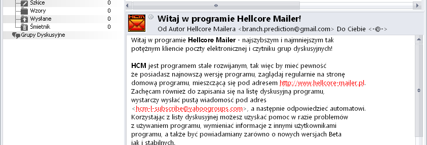 Zmiana zestawu ikon w programie Hellcore Mailer