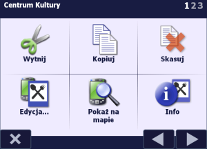 AutoMapa dla Windows - Menu kontekstowe dla POI w oknie Zarządzanie: menu rozszerzone - strona 1 Menu kontekstowe dla POI w oknie Zarządzanie: menu rozszerzone - strona 1