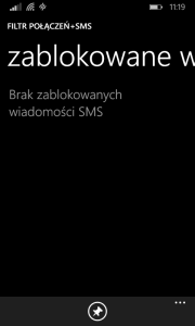 Zablokowane wiadomości SMS w Filtr połączeń+SMS