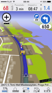 Możliwość dodania uzupełnienia mapy podczas nawigowania