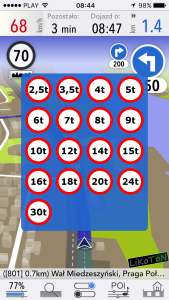 Uzupełnienie mapy - Ograniczenie ciężaru