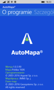 Menu O programie Menu O programie