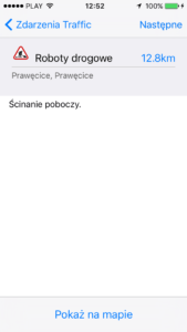 Opis zdarzenia AM'Traffic w menu Zdarzenia Traffic