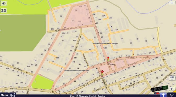 Płońska Strefa Płatnego Parkowania w AutoMapie dla systemu Windows