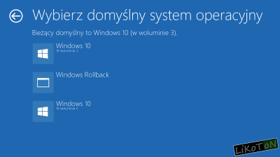Wybierz domyślny system operacyjny Wybierz domyślny system operacyjny