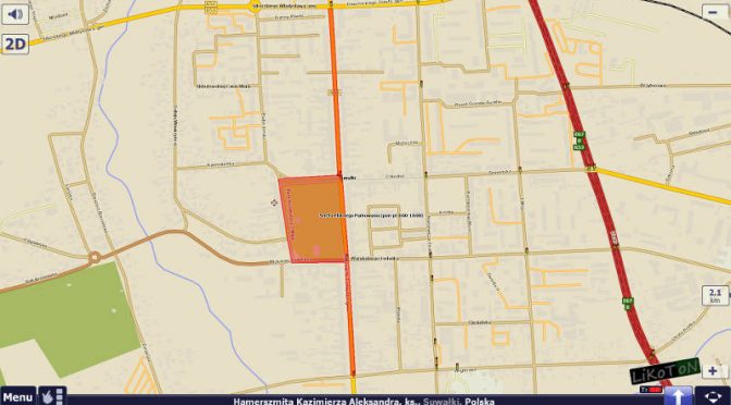 Suwalska Strefa Płatnego Parkowania w AutoMapie dla systemu Windows