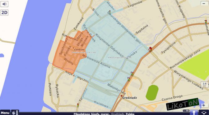Grudziądzkie Strefy Płatnego Parkowania w AutoMapie dla systemu Windows