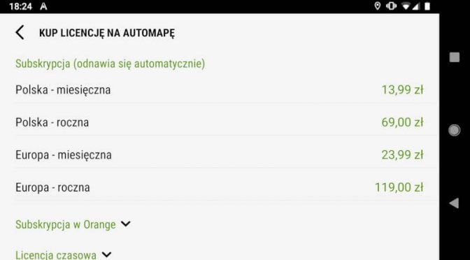 Została wydana AutoMapa dla systemu Android w wersji 5.4.9!