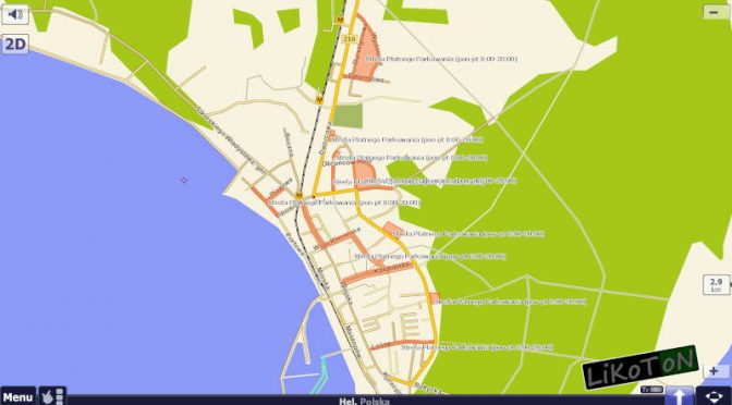 Helska Strefa Płatnego Parkowania w AutoMapie dla systemu Windows