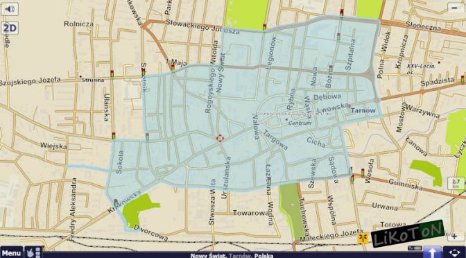 Tarnowska Strefa Płatnego Parkowania w AutoMapie dla systemu Windows