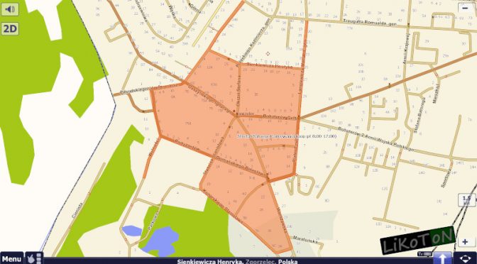 Strefa Płatnego Parkowania w Zgorzelcu w AutoMapie dla systemu Windows