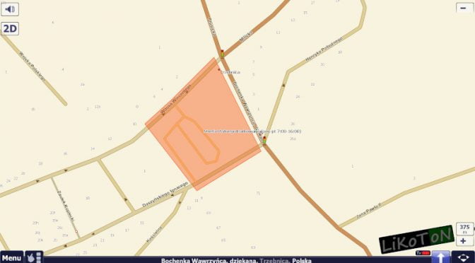 Strefa Płatnego Parkowania w Trzebnicy w AutoMapie dla systemu Windows