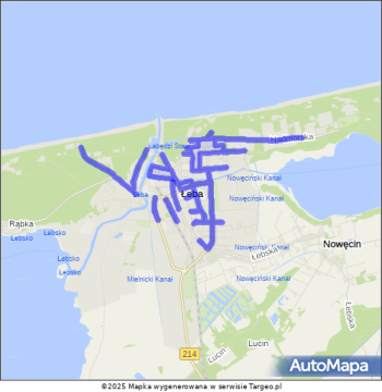Łeba Strefa Płatnego Parkowania mapa Targeo Łeba Strefa Płatnego Parkowania mapa Targeo
