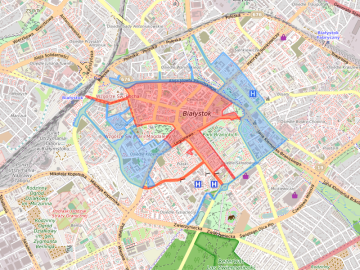 Białystok Strefa Płatnego Parkowania mapa uMap