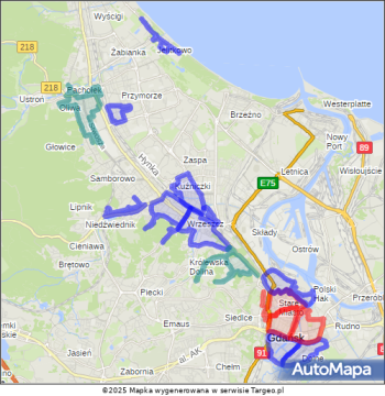 Gdańsk Strefa Płatnego Parkowania mapa Targeo