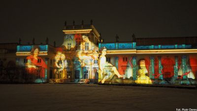 Mapping na pałacu w Wilanowie