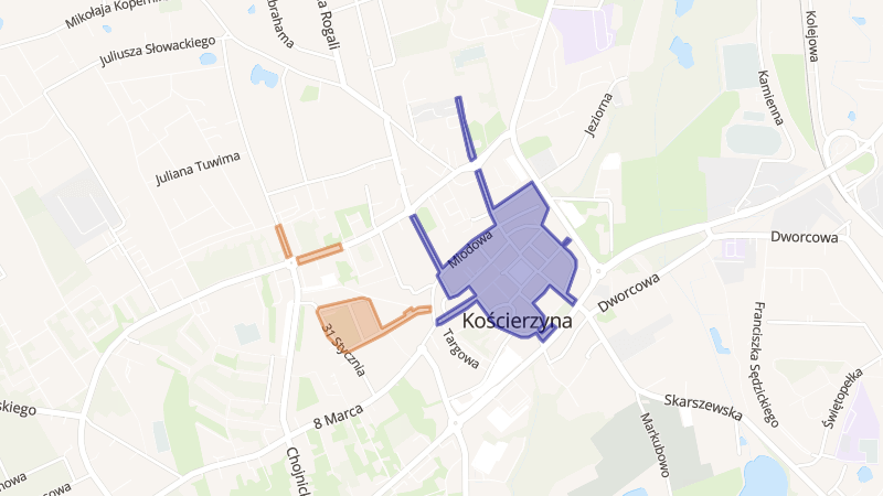 Kościerzyna – Strefa Płatnego Parkowania