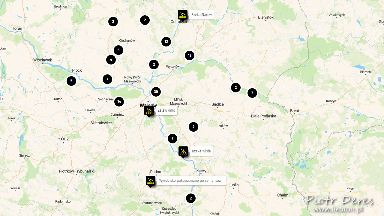 Czarne punkty wodne w województwie mazowieckim