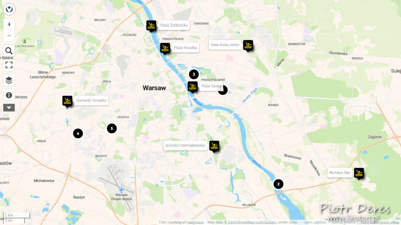 Czarny punkt wodny na terenie Warszawy w 2025 r.