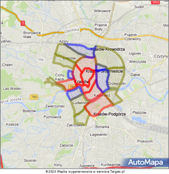 Kraków Strefa Płatnego Parkowania na mapie Targeo Kraków Strefa Płatnego Parkowania na mapie Targeo