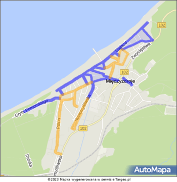 Międzyzdroje Strefa Płatnego Parkowania na mapie Targeo