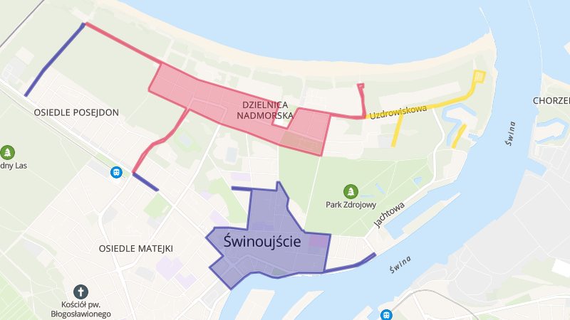 uMap Świnoujście Strefa Płatnego Parkowania
