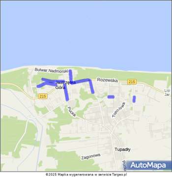 Jastrzębia Góra Strefa Płatnego Parkowania mapa Targeo