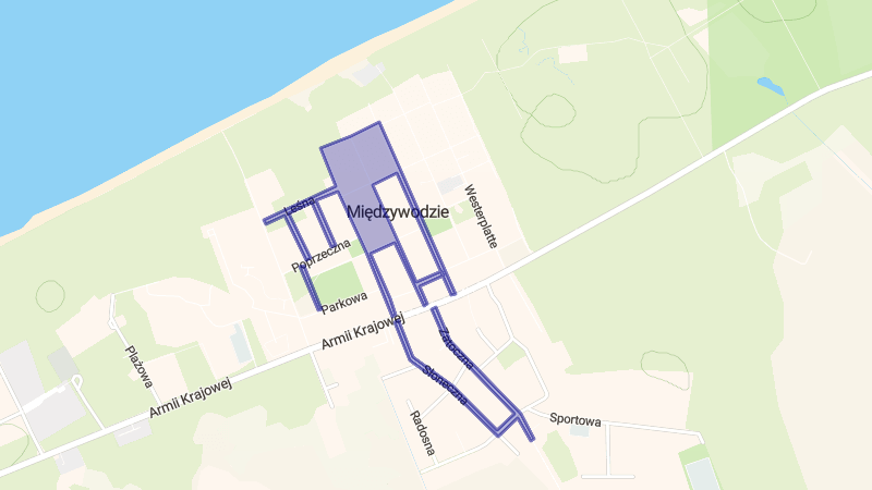 Międzywodzie – Strefa Płatnego Parkowania