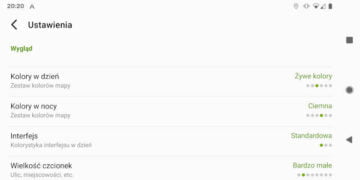 AutoMapa 6.3 dla Android - menu Ustawienia