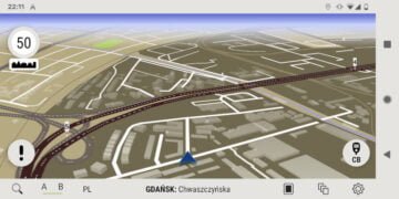 AutoMapa Android - zestaw kolorów mapy - Klasyczna