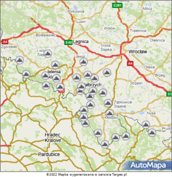 Korona Sudetów Polskich mapa Targeo