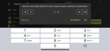 AutoMapa iOS 7.9.17 Dodanie czasu postoju
