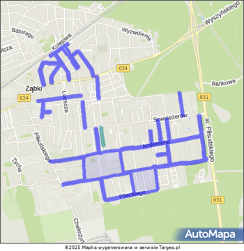 Ząbki Strefa Płatnego Parkowania mapa Targeo