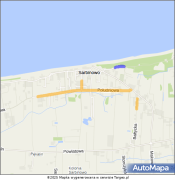 Sarbinowo Strefa Płatnego Parkowania mapa Targeo
