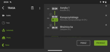 AutoMapa Android 7.4.3 - Trasa z ustawionym postojem dla VIA AutoMapa Android 7.4.3 - Trasa z ustawionym postojem dla VIA