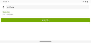 AutoMapa Android Wyszukiwanie akwenów