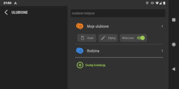 AutoMapa Android 7.6.5 Menu dla kolekcji