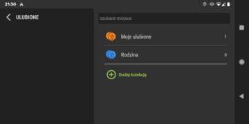 AutoMapa Android 7.6.5 Okno Ulubione