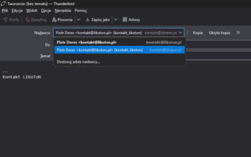 Thunderbird Wybór podpisu podczas tworzenia wiadomości