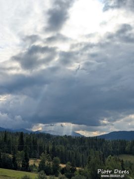 Widok na Tatry z ogródka U Gawlaka