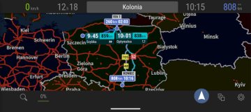 AutoMapa 7.15.8 Android - Zmiany tabliczek dla punktów trasy w trybie nocnym