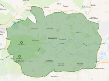 uMap Strefa Czystego Transportu w Krakowie