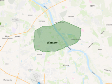 uMap Strefa Czystego Transportu w Warszawie