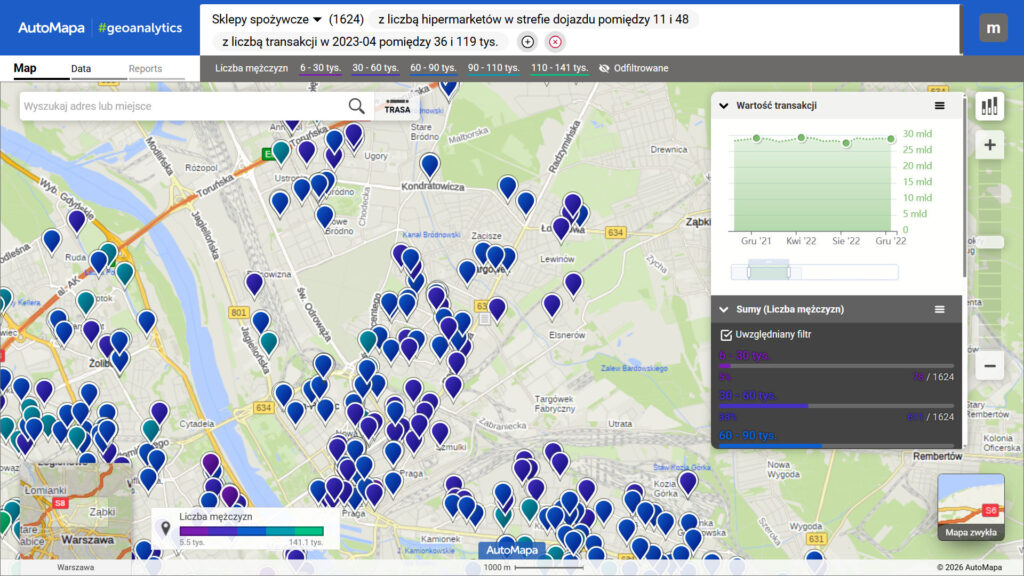 AutoMapa Geoanalytics Szybki podgląd