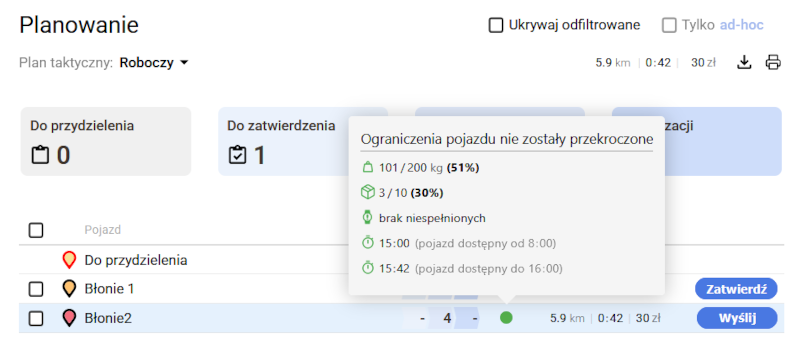 AutoMapa #lastmile informacje o przekroczeniach ograniczeń pojazdu