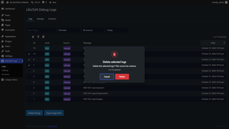 LiKoToN Debug Logs 2.0.0